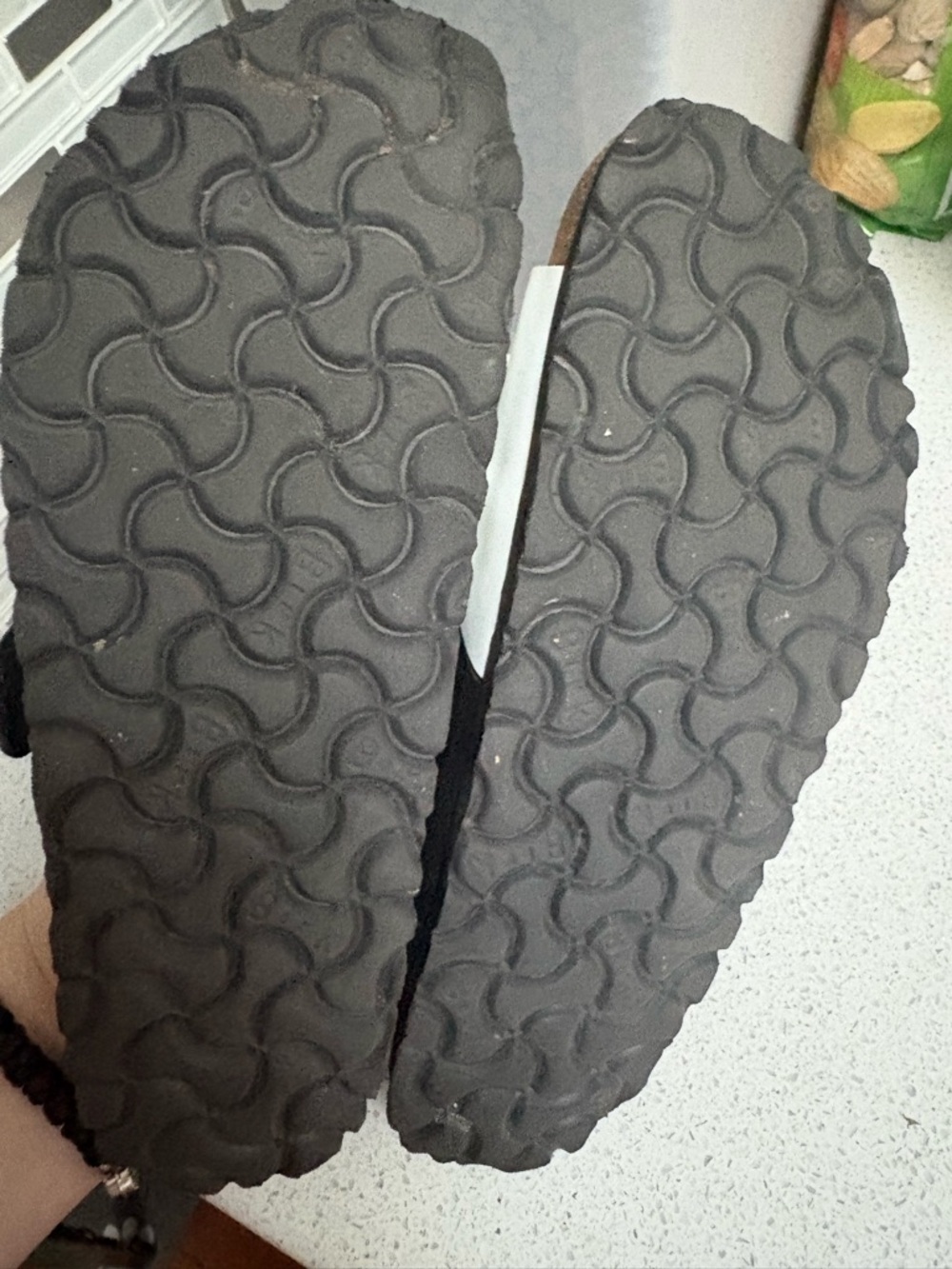 Birkenstock Two-Tone Black and White Arizona Sandals - Picture 5 of 9